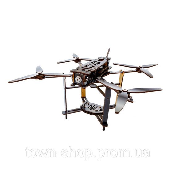 Деревянный 3D конструктор "FPV дрон" Puz-00923, 95 деталей | Зображення 1