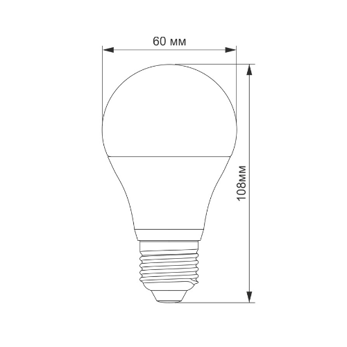 Лампа A60 8W E27 4100К 220V LED Titanum | Зображення 1