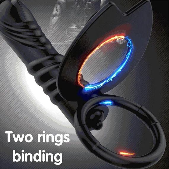 Насадка с вибрацией и рельефным фаллоимитатором для двойного проникновения