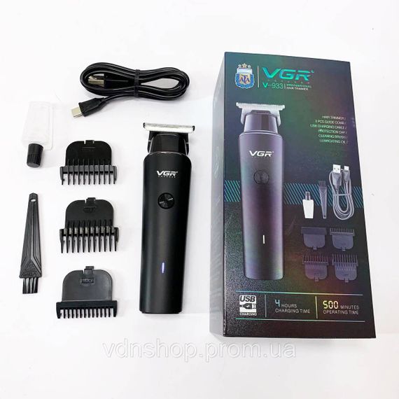 Машинка для стрижки волосся без шуму VGR V-933, Професійна машинка для стрижки волосся на акумуляторі UC-84 | Зображення 4