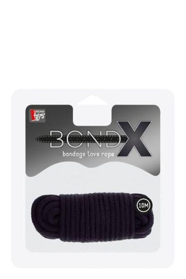 Мотузка для бондажа BONDX LOVE ROPE - 10m, BLACK Sex Aura | Зображення 1