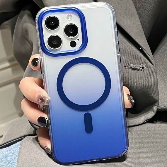 Чохол TPU+PC Shadow with MagSafe для Apple iPhone 14 Pro Max (6.7") Blue | Зображення 1