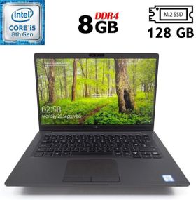 Ультрабук Dell Latitude 7400 / 14" (1920x1080) IPS / Intel Core i5-8265U (4 (8) ядра по 1.6 - 3.9 GHz) / 8 GB DDR4 / 128 GB SSD M.2 / Intel UHD Graphics 620 / WebCam б/в