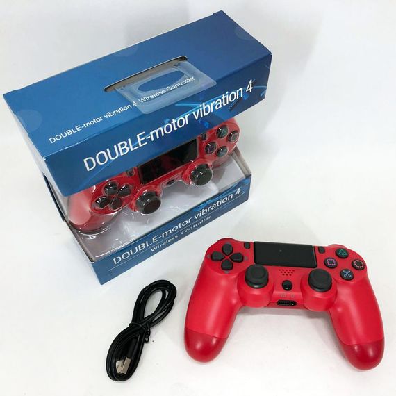 Джойстик DOUBLESHOCK для PS 4, игровой беспроводной геймпад PS4/PC аккумуляторный джойстик. Цвет: красный VA-26 | Зображення 1