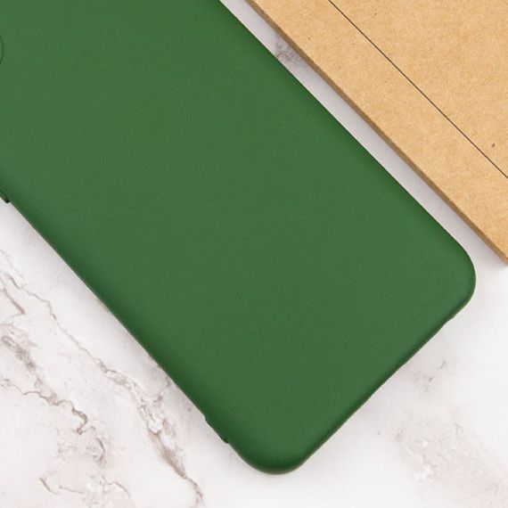 Чохол TPU GETMAN Liquid Silk Full Camera для Xiaomi Redmi A1 / A2 Зелений / Dark green | Зображення 2