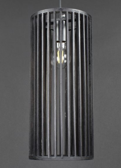 Люстра підвісна на 1 лампочку 27825 Чорний 45-200х18х18 см. | Зображення 5