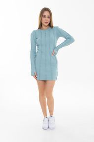 Сукня зі швами назовні 4Profi рубчик-стрейч блакитне розмір S 26189