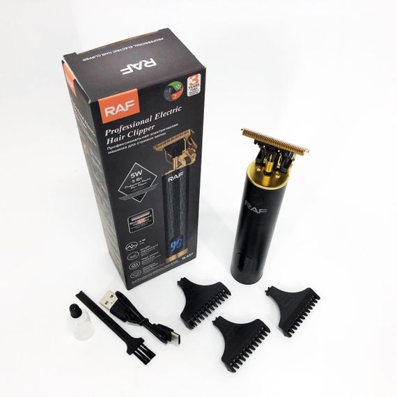 Чоловічий набір для стрижки волосся акумуляторний RAF, Машинка для стрижки волосся професійна PU-52 | Зображення 8