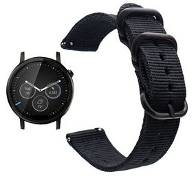 Нейлоновый ремешок Primo Traveller для часов Motorola Moto 360 2nd gen (42 mm ) - Black