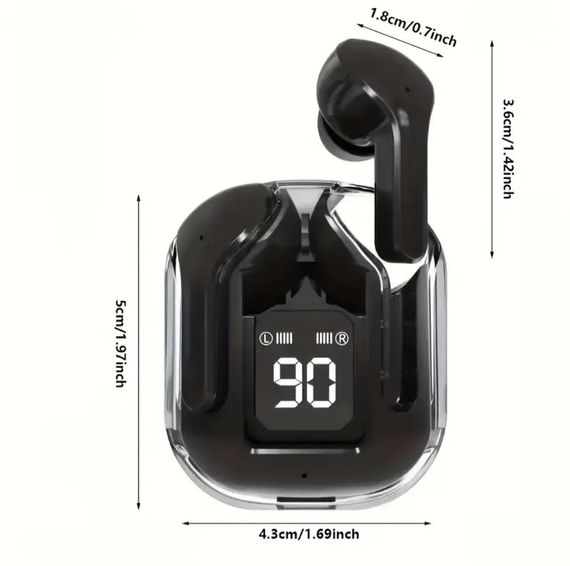 T2 TWS Бездротові Bluetooth-навушники з цифровим дисплеєм і Hi-Fi звуком. Чорні | Зображення 8