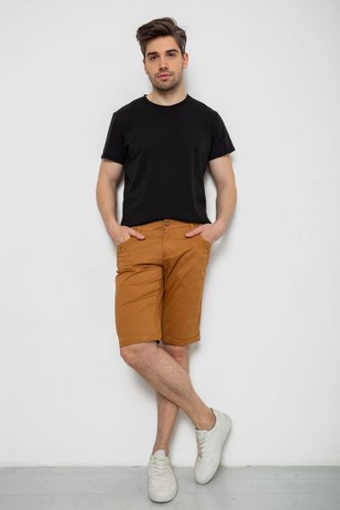 Шорты мужские однотонные, цвет коричневый, 238R2469 | Зображення 1