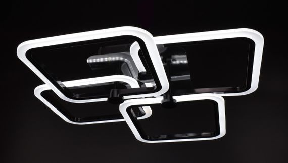 Люстра світлодіодна стельова LED світильник для квартири на стелю лед з пультом 25624 Чорний 11х62х63 см. | Зображення 1