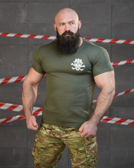 Тактична потоотводна футболка SABUR вечер оливковий ВТ0975 | Зображення 1