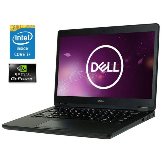 Ультрабук Dell Latitude 5480 / 14" (1366x768) TN / Intel Core i7-6600U (2 (4) ядра по 2.6 - 3.4 GHz) / 16 GB DDR4 / 256 GB SSD NVMe / nVidia GeForce 930MX, 2 GB DDR3, 64-bit / WebCam б/у