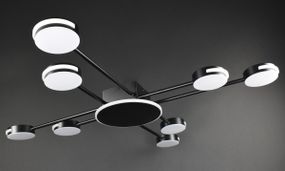 Люстра світлодіодна стельова LED світильник для квартири на стелю лед 27558 Чорний 10х100х100 см.