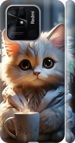 Чохол на Xiaomi Redmi 10C Білий кіт "5646m-2591-2448"