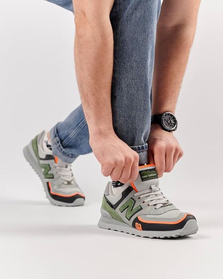 Кросівки чоловічі N3ew B3alan3ce 574 TP2 Gray Green Orange , В'єтнам 44 28.0 см | Зображення 4