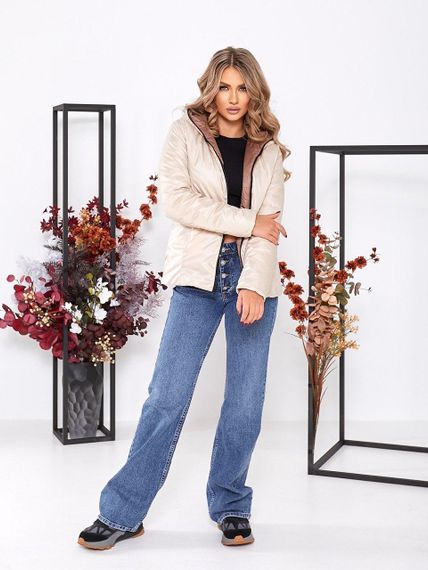 Куртка двостороння, арт.185, кава / беж | Зображення 4