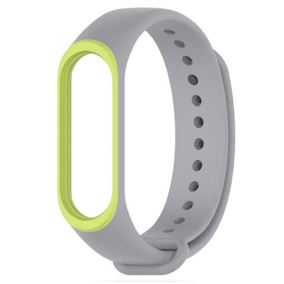Силіконовий ремінець для фітнес-браслета Xiaomi Mi Band 4 - Grey&Green
