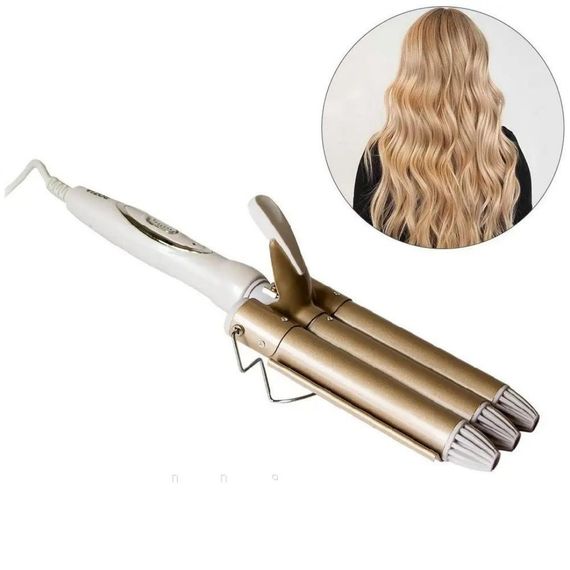 Плойка-хвиля XPRO Rozia HR 722 (3 хвилі) (40) золотиста (MER-12050_352) | Зображення 3