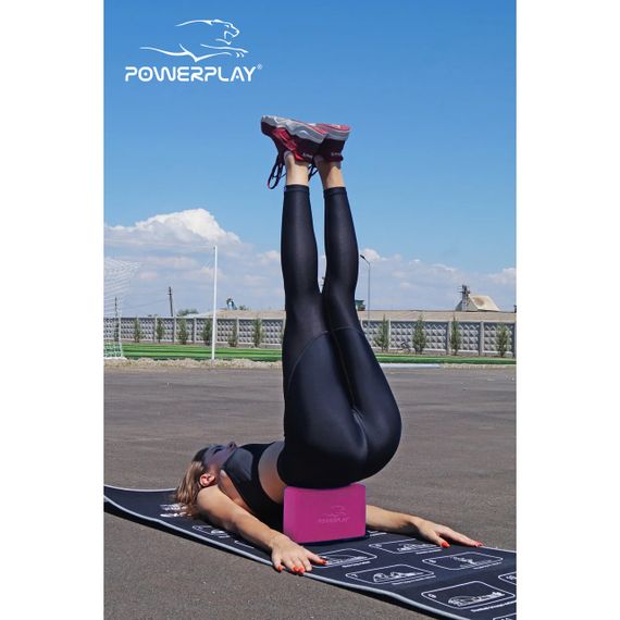 Блок для йоги 2 шт. (пара) PowerPlay 4006 Yoga Brick EVA Рожеві | Зображення 6