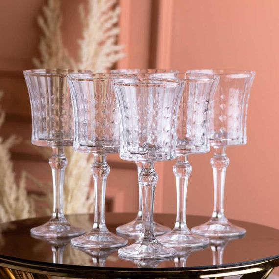 Набір келихів для вина 6 штук по 250 мл прозорий | Зображення 1