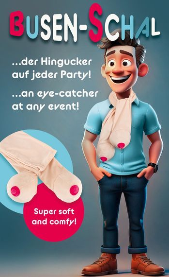 Жартівливий шарф з двома грудьми Sex Aura | Зображення 6