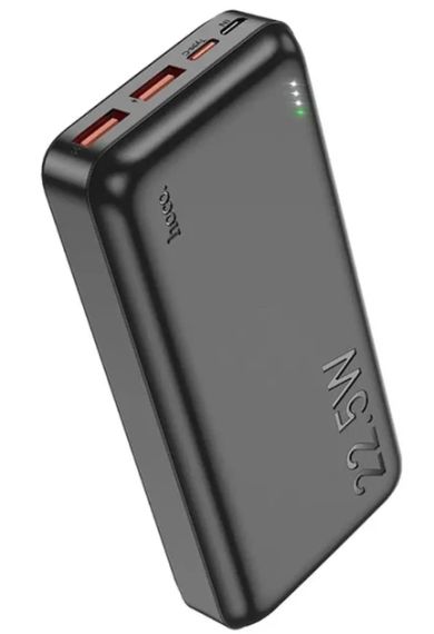 Повербанк Hoco J101A 20000mAh 22,5W PD чорний Оригінал з швидкою зарядкою | Зображення 1
