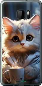 Чохол на HTC U Ultra Білий кіт "5646u-833-2448"