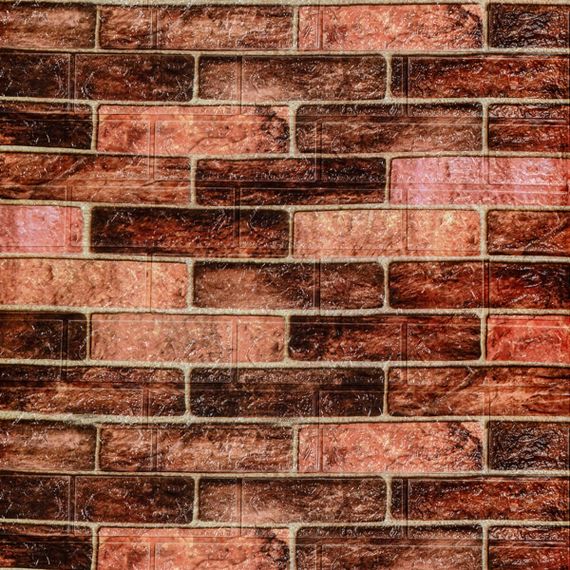 Самоклеюча 3D панель під коричневу цеглу катеринослав Sticker Wall 20000х700х3мм | Зображення 1