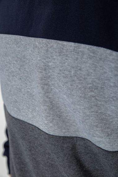 Батник чоловічий на флісі, колір синьо-сірий, 244R2349 | Зображення 4