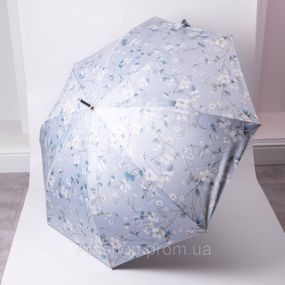 Класична парасолька-тростина напівавтомат з поліестеру 7 спиць діаметр 99 см Блакитна HP-23-7BL