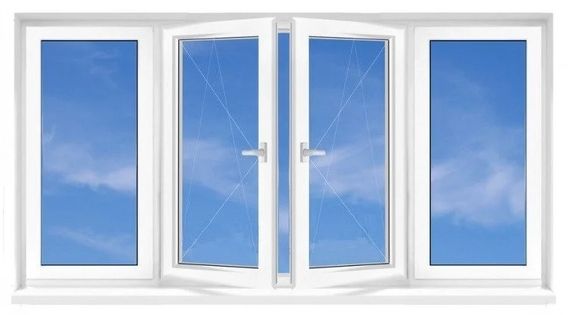 Балконная рама Aluplast Ideal 2000 "Чешка" косая (2780х1480мм)