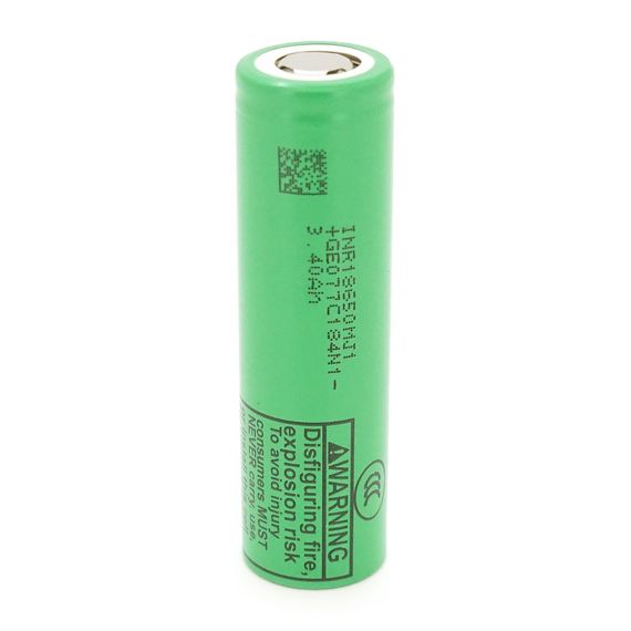 Акумулятор Li-Ion 18650 LG INR18650MJ1 (LG MJ1), 3500mAh, 10A, 4.2/3.65/2.5V, GREEN, 2 шт в упаковці, ціна за 1 шт