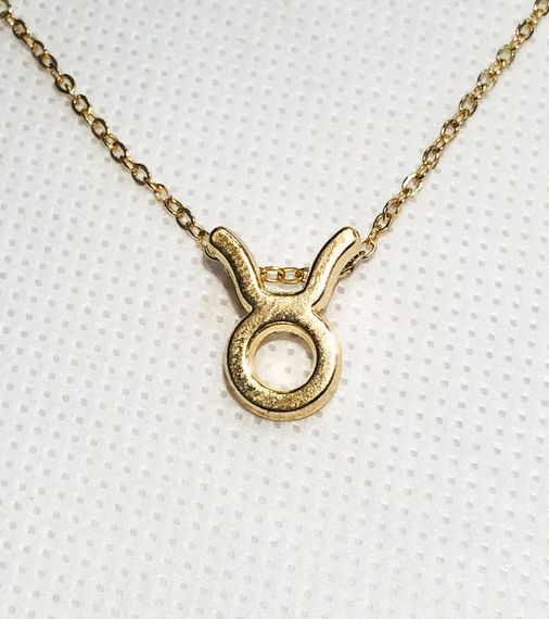 Кольє Primo з підвіскою знак зодіаку Телець (Теля) - Gold | Зображення 1
