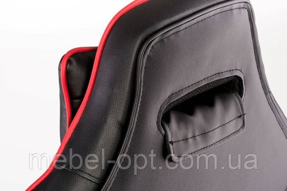 Крісло керівника - геймерське крісло Nеro black - red екокожа | Зображення 7