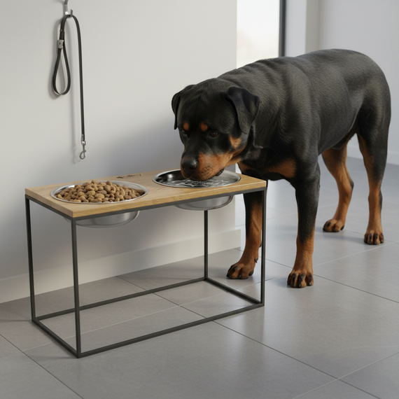 Миски на подставке для очень больших собак Hollky Base XXL40 (2 × 2,8 л) BXXL40-643240-GRNT | Зображення 2