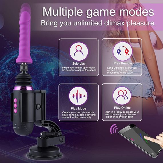 Міні секс-машина Hismith Mini Capsule Sex-Machine with Strong Suction Cup, потужна, перезаряджувана | Зображення 1