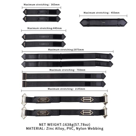 Фиксаторы рук и ног для кровати LOCKINK BDSM Adjustable Bed Restraint Kit Sex Aura | Зображення 2