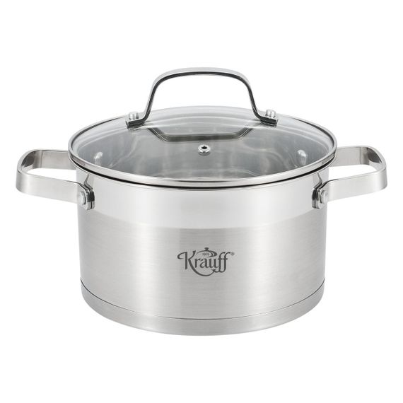 Каструля Krauff Charmant 26-238-028, 2.6 л, 18 см, з нержавіючої сталі з кришкою, для всіх типів плит