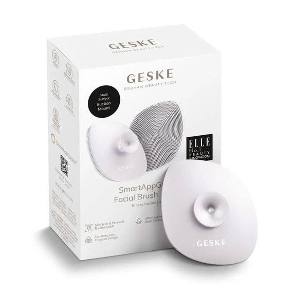 Щітка для обличчя GESKE Facial Brush 4в1 з тримачем white, Бежевий | Зображення 8