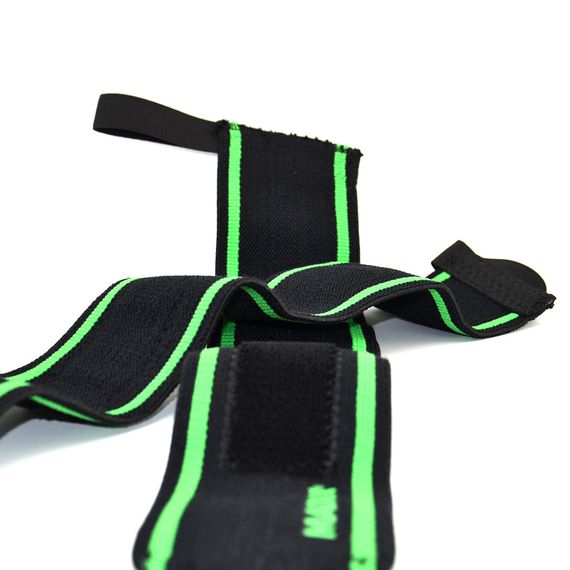 Кистьові бинти MadMax MFA-298 Wrist Wraps 18" Black/Green  (пара) | Зображення 5