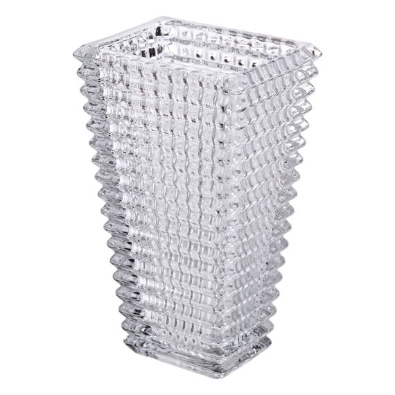 Прямокутна декоративна скляна ваза 13,5 x 10 x 22 см HP-1722