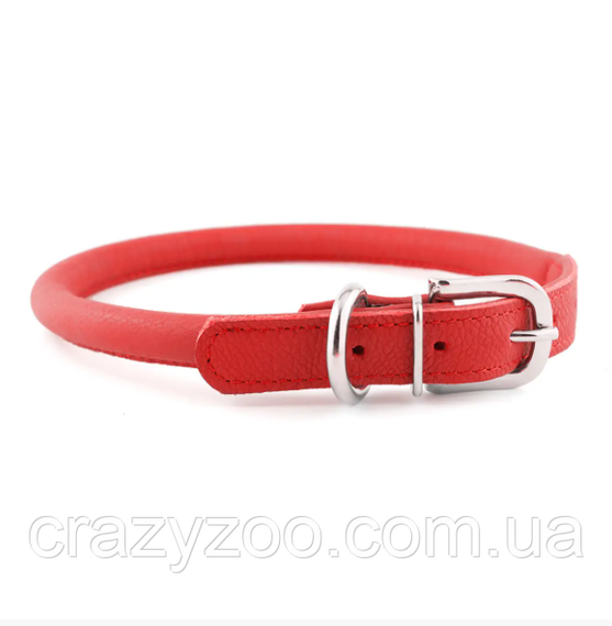 Ошейник для собак и котов Kareline кожаный красный Ø 0.8х33-41 см 8004/6