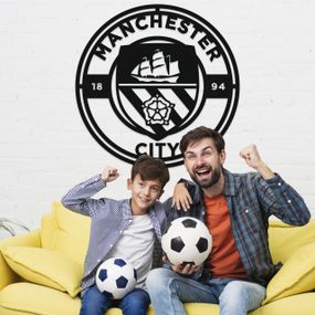 Панно декоративна картина на стіну Manchester City LED підсвітка 600х600 acr-p000090