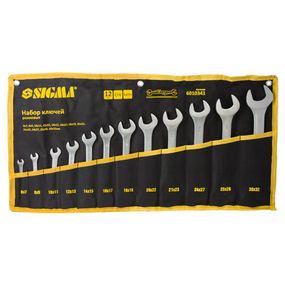 Ключі ріжкові Sigma 12 шт 6-32 мм CrV satine (тк чохол) (6010341)