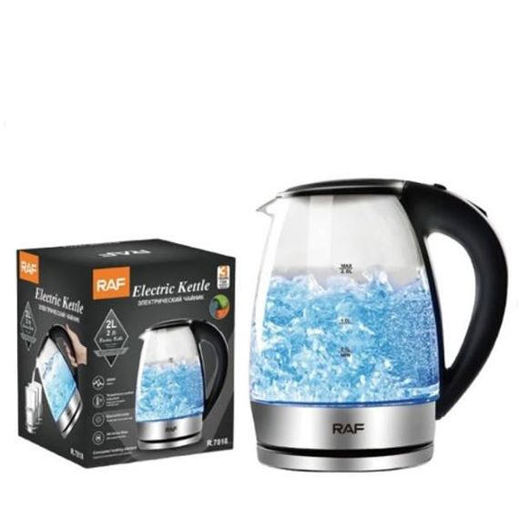 Електрочайник скляний 2л 2200Вт RAF R 7818