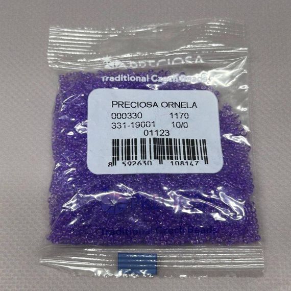 Бисер чешский Preciosa 10/0, цвет 01123 - 5 г | Зображення 1