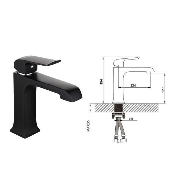 Змішувач для умивальника Gappo Aventador G1050 | Зображення 1