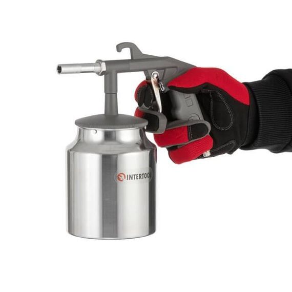 Пневмопистолет пескоструйный Intertool - нижний бак 1000 мл 8bar (PT-0705) | Зображення 6